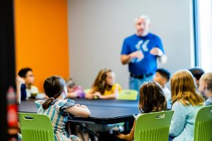 children s educational group activity indoors